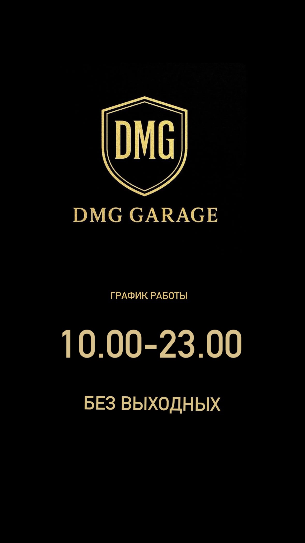 График работы DMG Garage